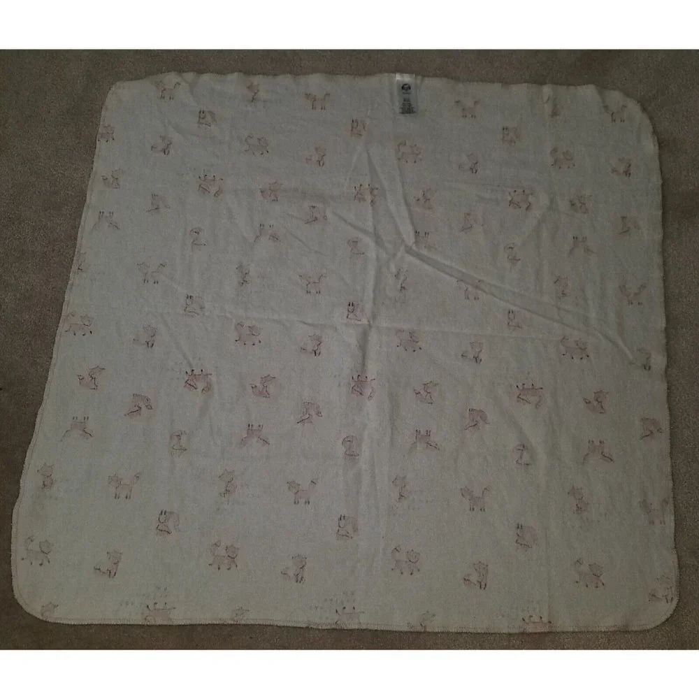 Gerber Tan Fox Receiving Blanket Lovey Security 100% Cotton You Can't Outfox Me
